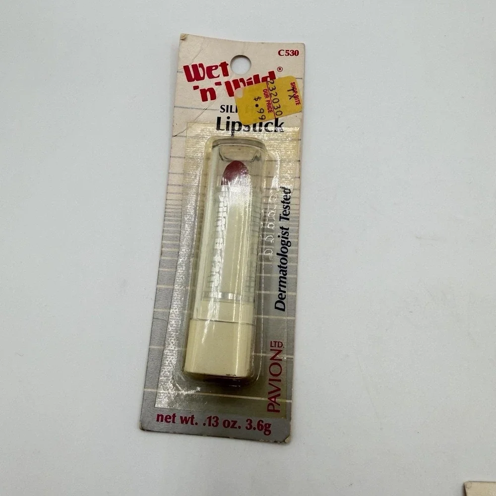 Vtg Wet 'n Wild Silk Finish Lipstick 1991 Pavion NOS Sealed Blister Pack LOT 10